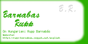 barnabas rupp business card